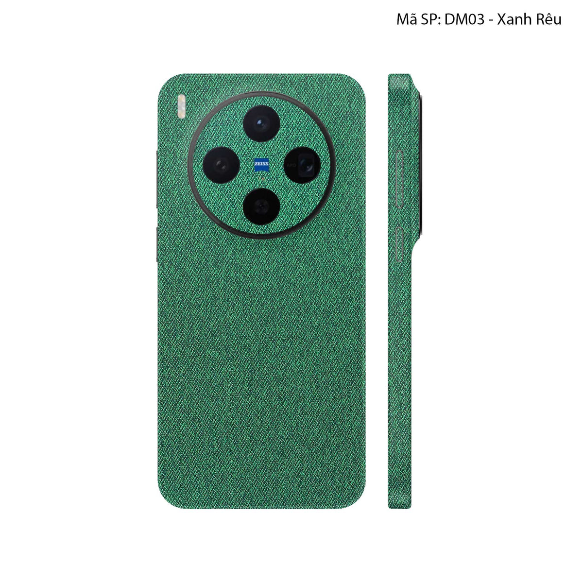 Miếng Dán Da Vivo X300 Series Vân Demin Xanh Rêu | DM03