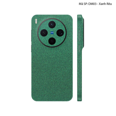 Miếng Dán Da Vivo X300 Series Vân Demin Xanh Rêu | DM03
