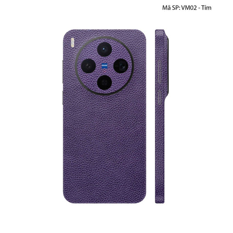 Miếng Dán Da Vivo X300 Series Vân Mil Tím | VM02