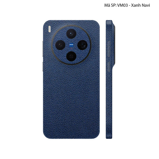 Miếng Dán Da Vivo X300 Series Vân Mil Xanh Navy | VM03