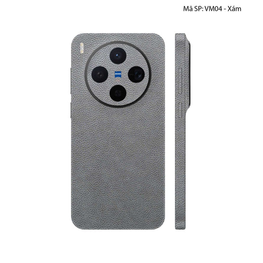 Miếng Dán Da Vivo X300 Series Vân Mil Xám | VM04