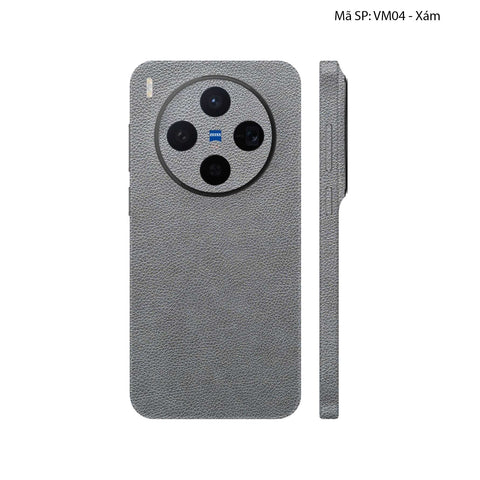 Miếng Dán Da Vivo X300 Series Vân Mil Xám | VM04
