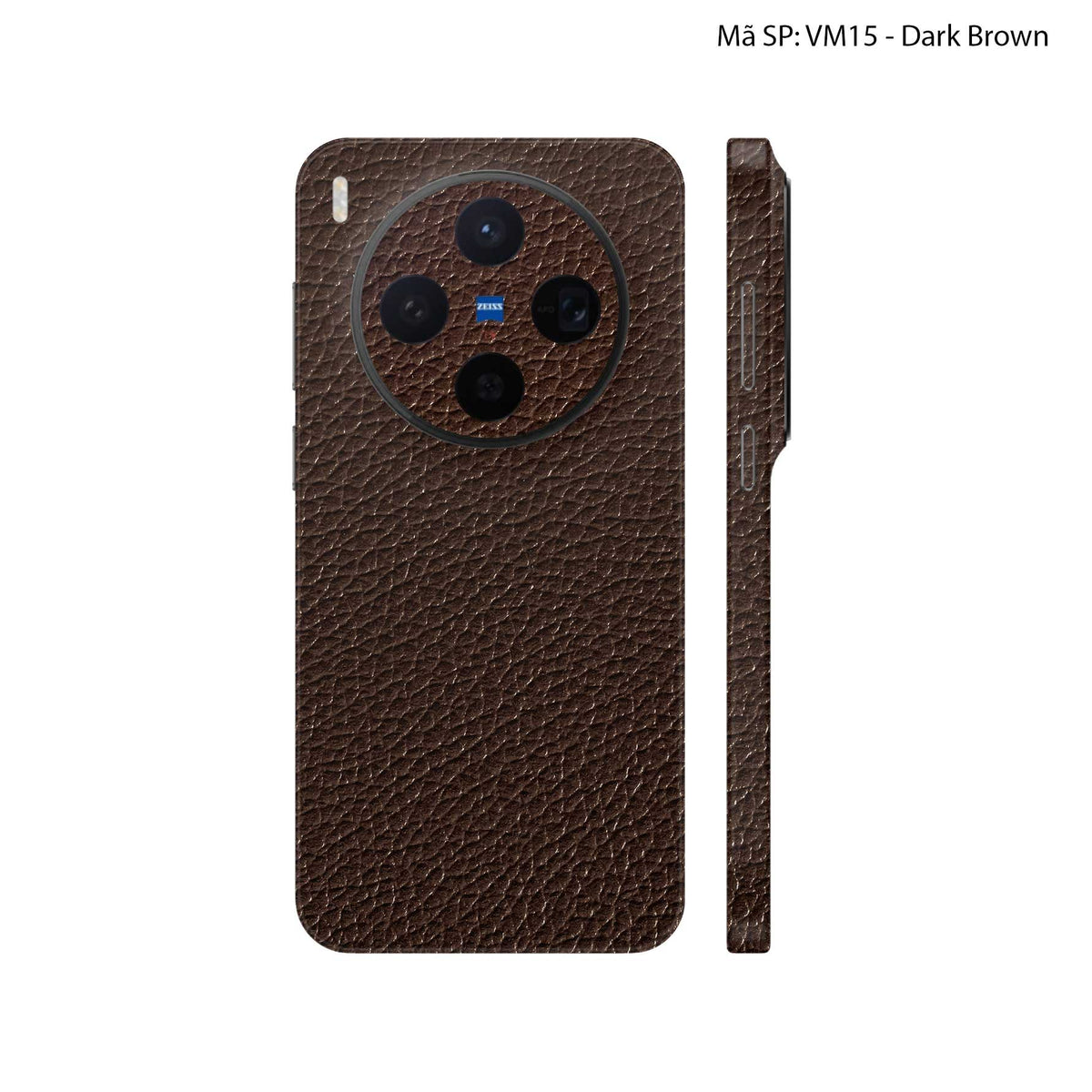 Miếng Dán Da Vivo X300 Series Vân Mil Nâu Đậm | VM15