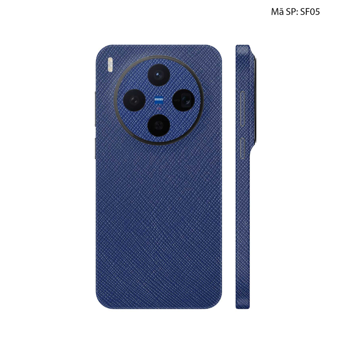 Miếng Dán Da Vivo X300 Series Vân Saffiano Xanh Navy | SF05