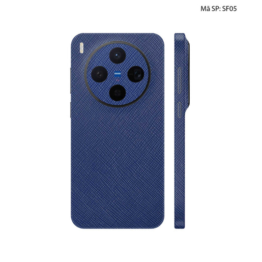Miếng Dán Da Vivo X300 Series Vân Saffiano Xanh Navy | SF05