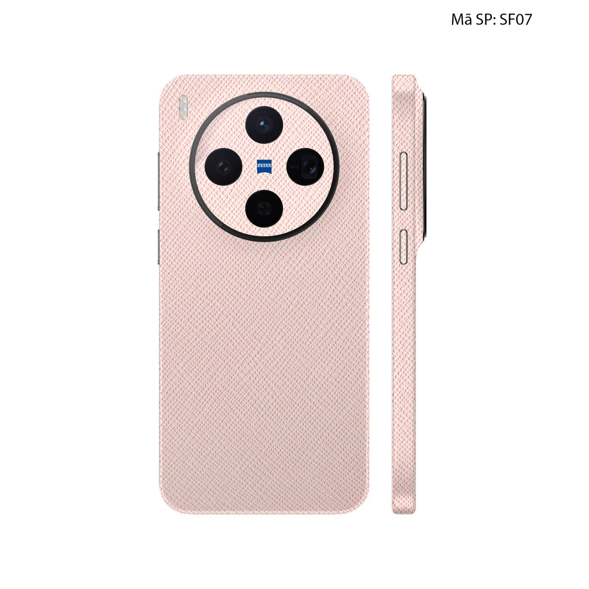 Miếng Dán Da Vivo X300 Series Vân Saffiano Hồng | SF07