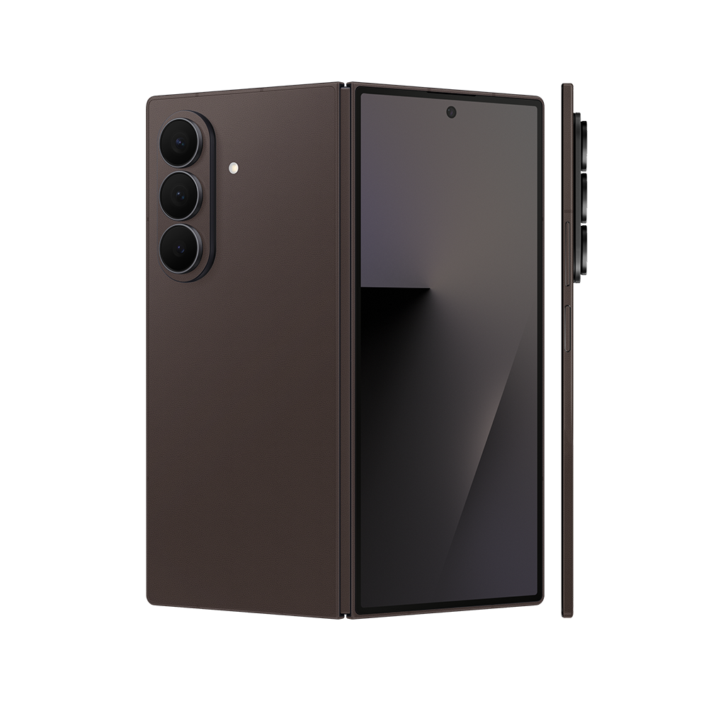 Miếng Dán Da Samsung Z Fold 7 Vân Aran Nâu Cafe