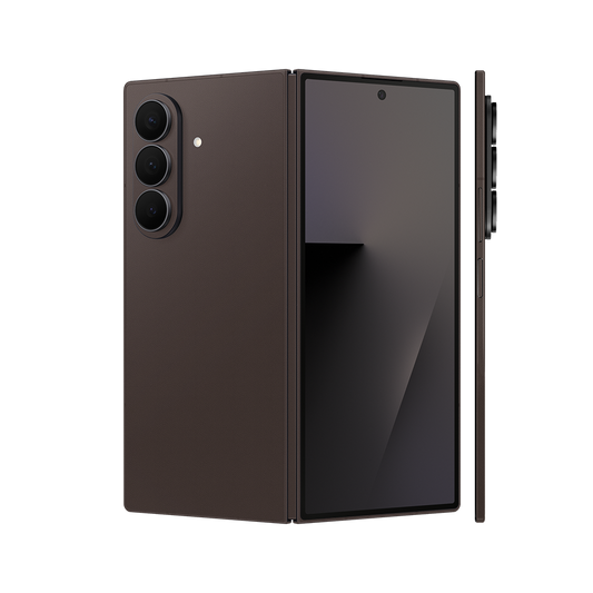 Miếng Dán Da Samsung Z Fold 7 Vân Aran Nâu Cafe