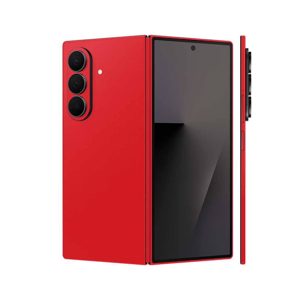 Miếng Dán Da Samsung Z Fold 7 Vân Aran Đỏ