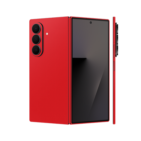Miếng Dán Da Samsung Z Fold 7 Vân Aran Đỏ
