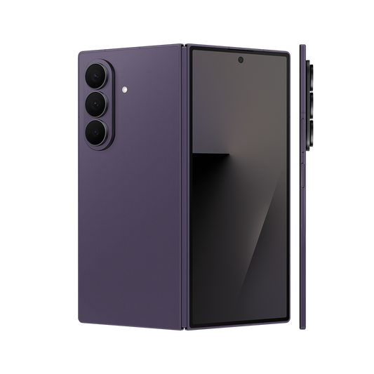 Miếng Dán Da Samsung Z Fold 7 Vân Aran Tím