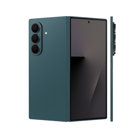 Miếng Dán Da Samsung Z Fold 7 Vân Aran Xanh Cổ Vịt