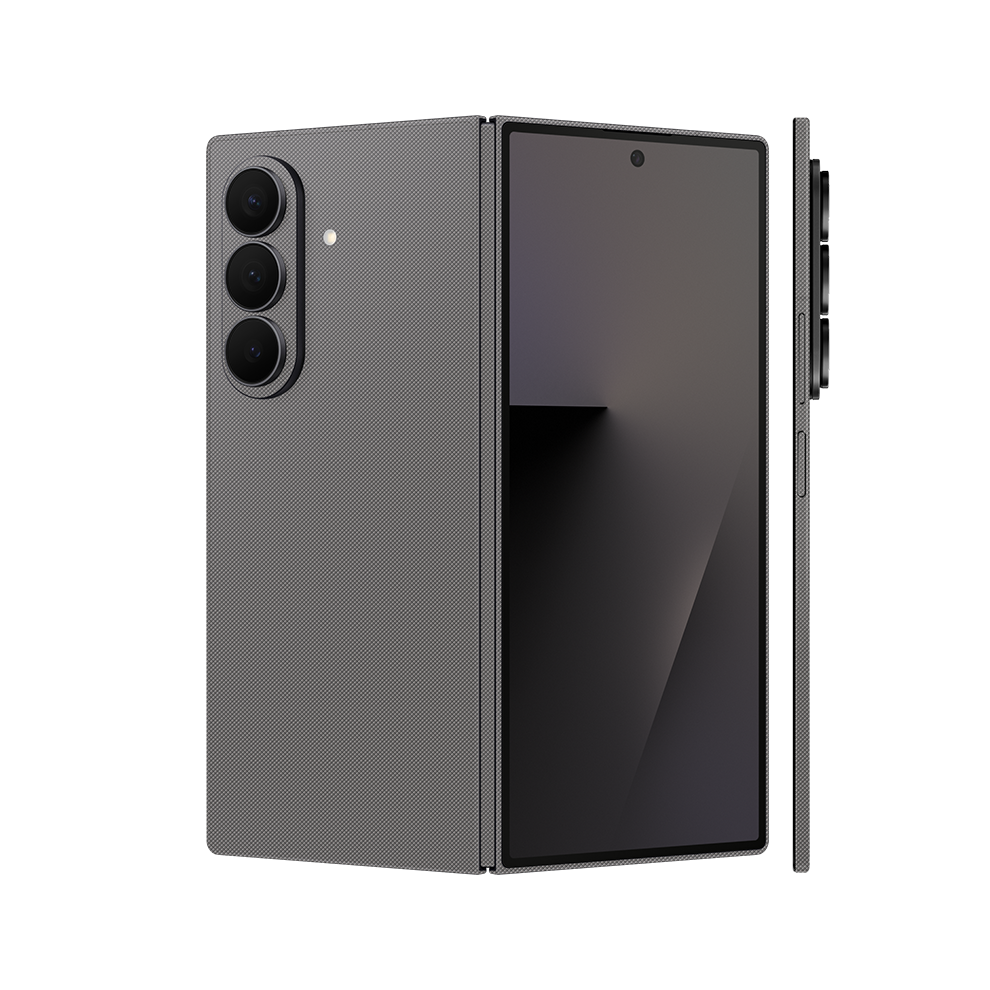 Miếng Dán Da Samsung Z Fold 7 Vân Fabic Xám