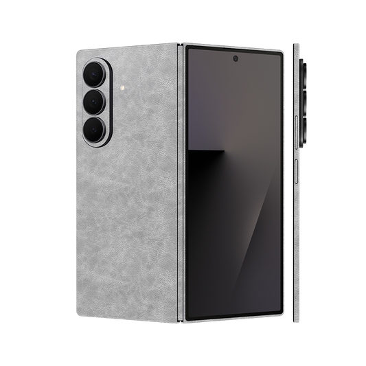 Miếng Dán Da Samsung Z Fold 7 Vân Nappa Xám