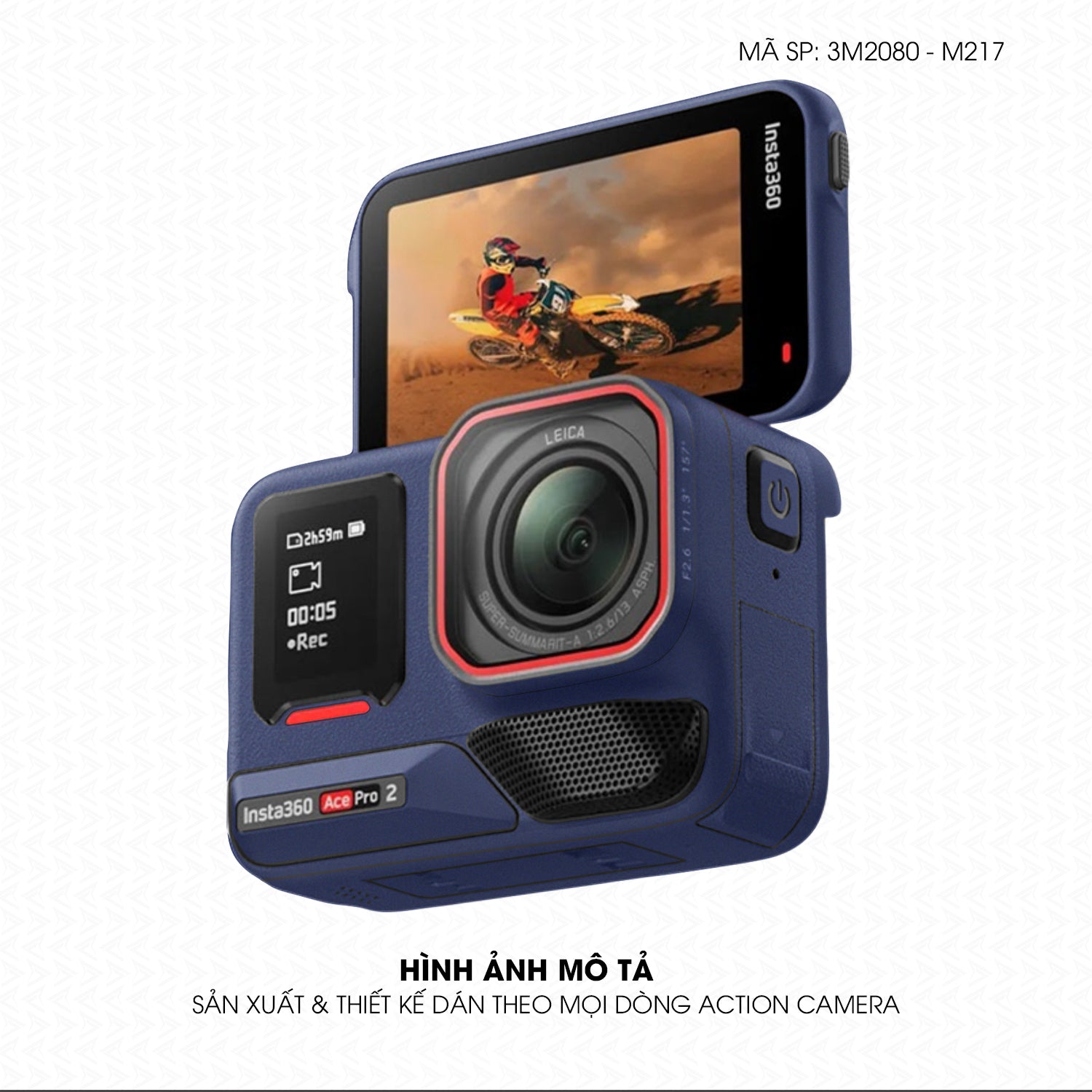 Dán Skin 3M Đổi Màu Action Camera Xanh Navy | 3M2080-M217