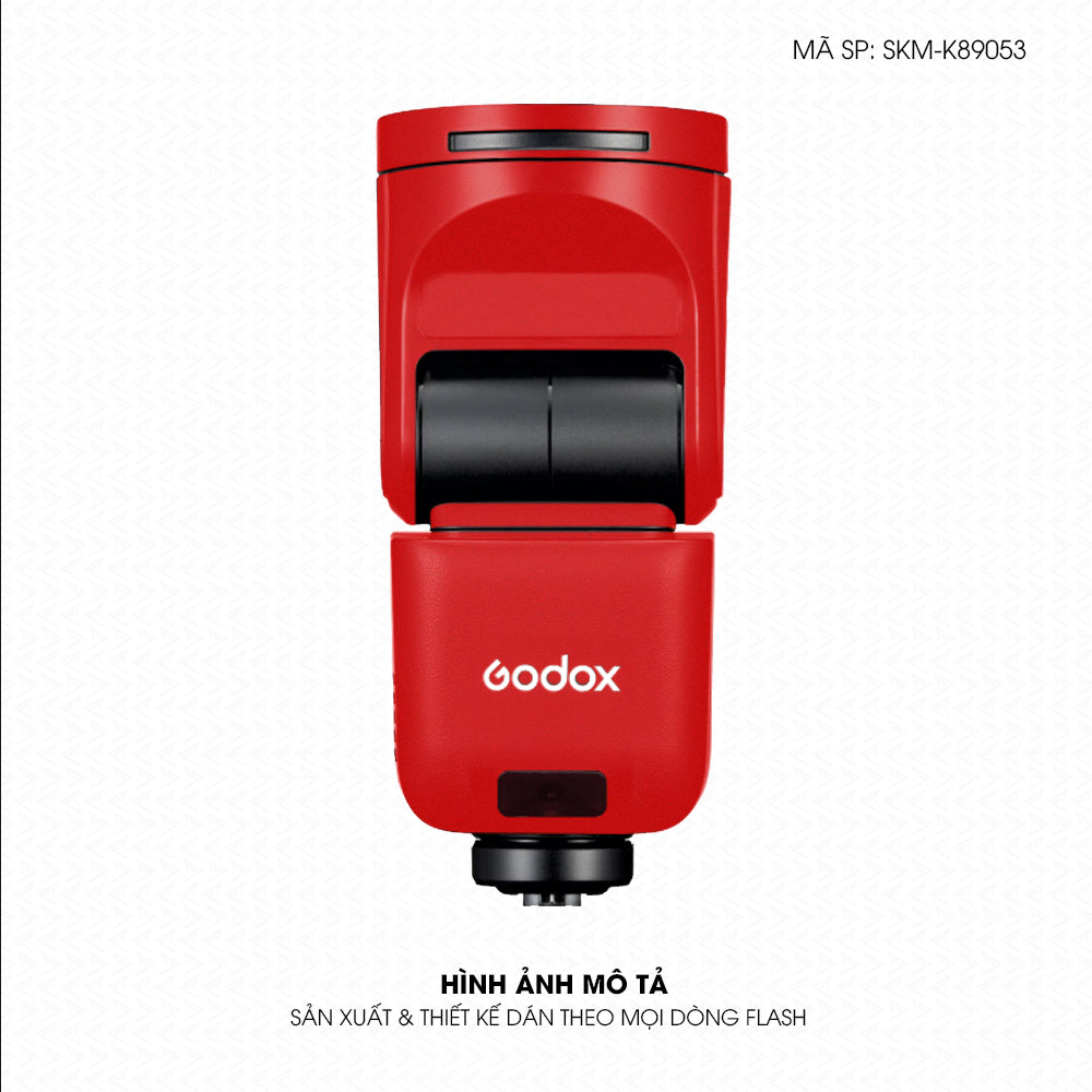 Dán Skin Đèn Flash Đổi Màu Đỏ Lì | SKM-K89053