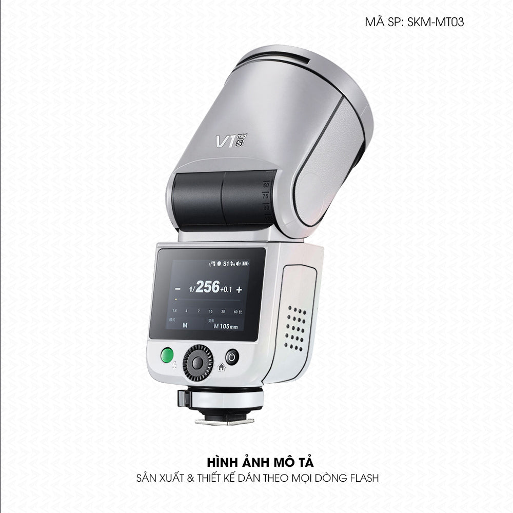 Dán Skin Đèn Flash Đổi Màu Trắng Ngọc Trai | SKM-MT03