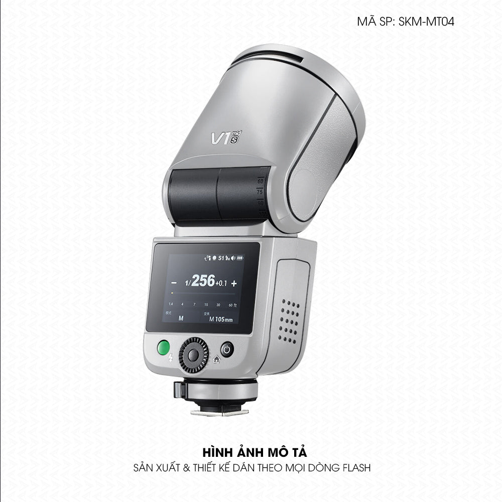 Dán Skin Đèn Flash Đổi Màu Bạc | SKM-MT04