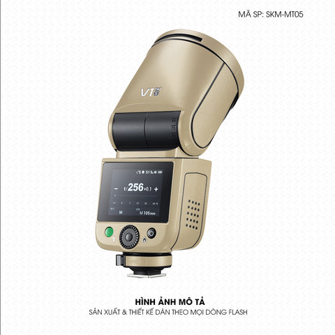 Dán Skin Đèn Flash Đổi Màu Vàng Sampanh | SKM-MT05