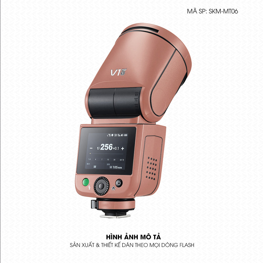 Dán Skin Đèn Flash Đổi Màu Vàng Hồng | SKM-MT06