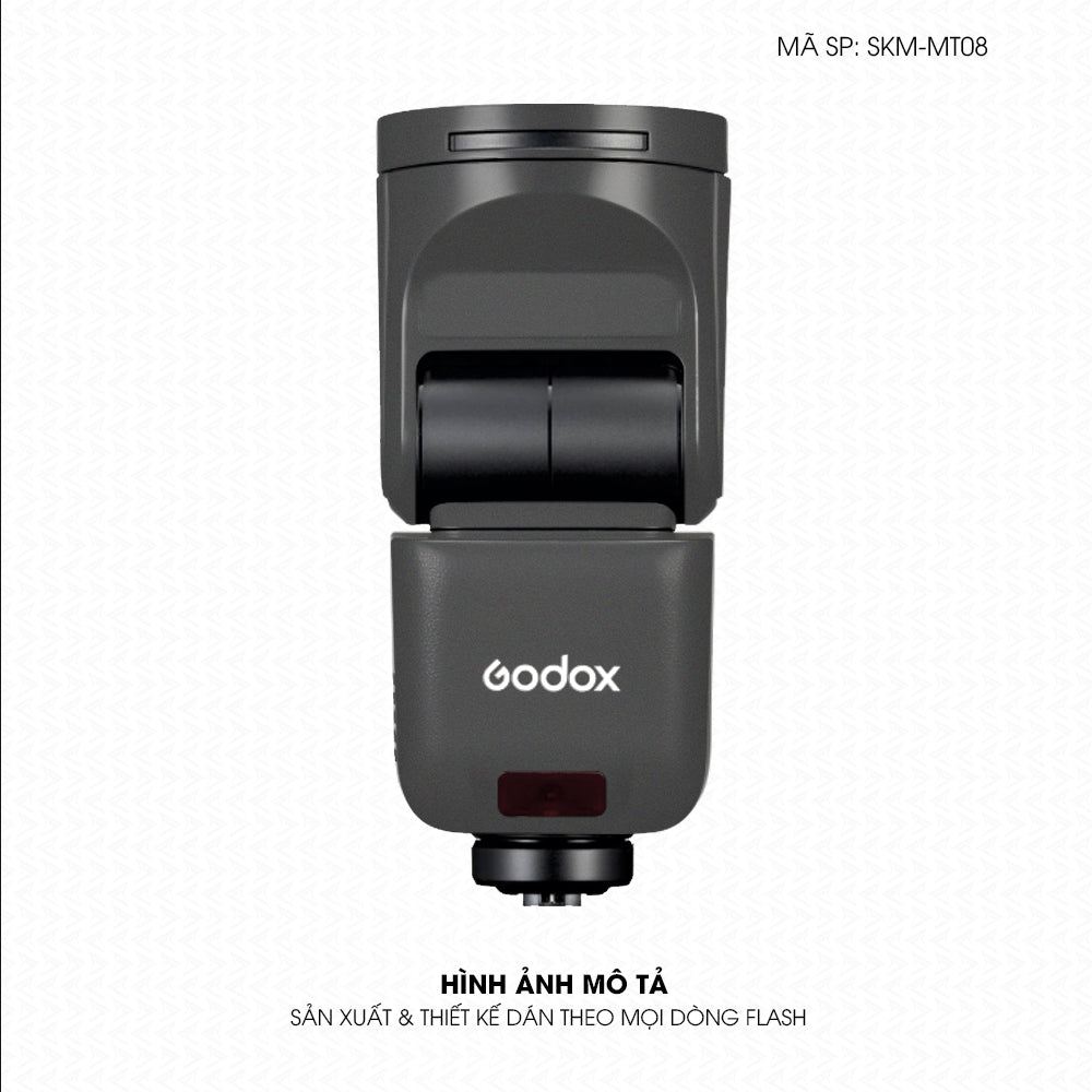 Dán Skin Đèn Flash Đổi Màu Xám Xi | SKM-MT08