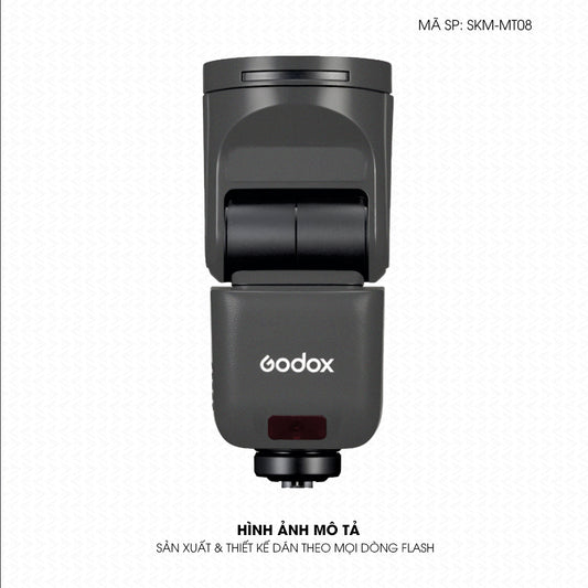 Dán Skin Đèn Flash Đổi Màu Xám Xi | SKM-MT08