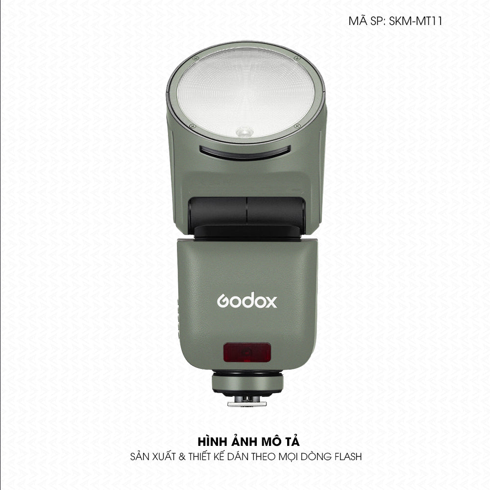 Dán Skin Đèn Flash Đổi Màu Xanh Rêu Xám | SKM-MT11