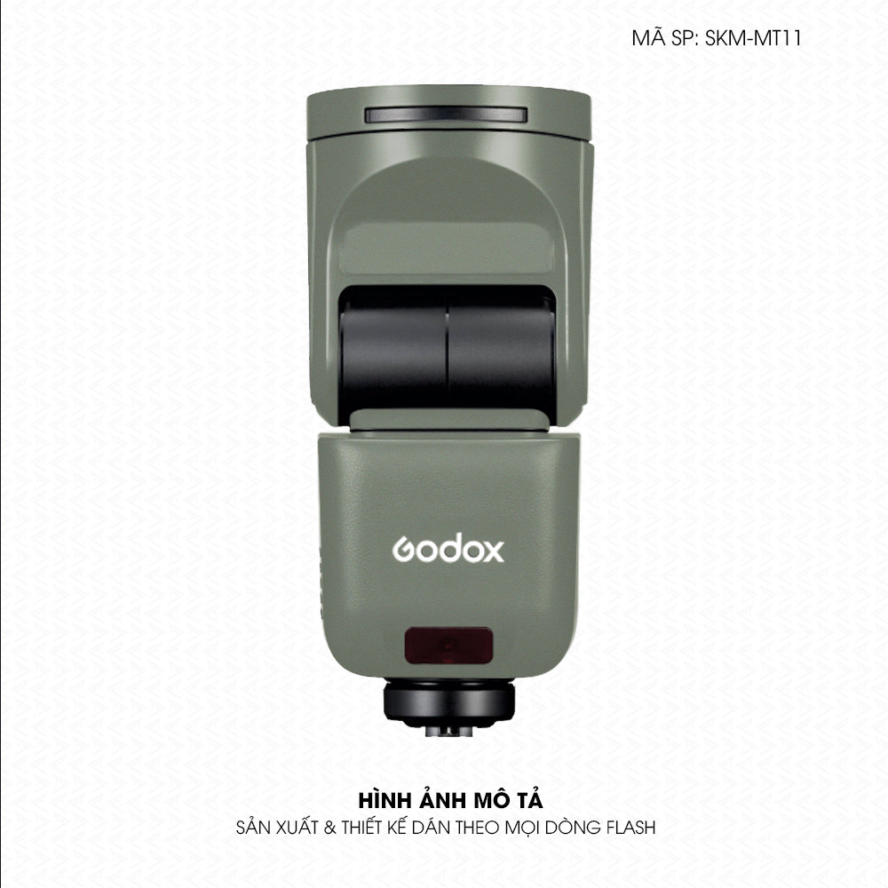 Dán Skin Đèn Flash Đổi Màu Xanh Rêu Xám | SKM-MT11