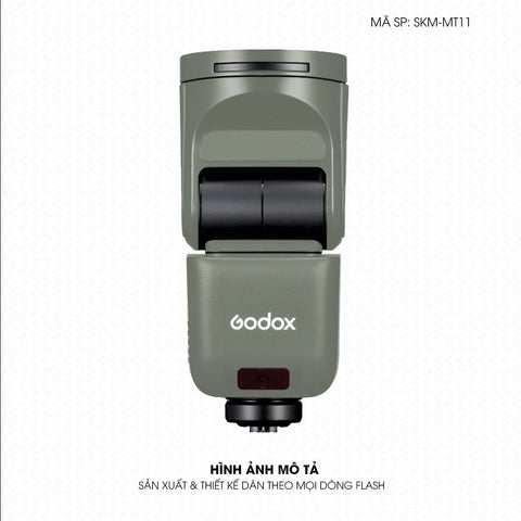 Dán Skin Đèn Flash Đổi Màu Xanh Rêu Xám | SKM-MT11