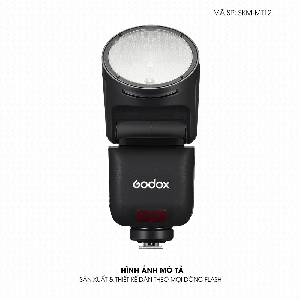 Dán Skin Đèn Flash Đổi Màu Đen | SKM-MT12