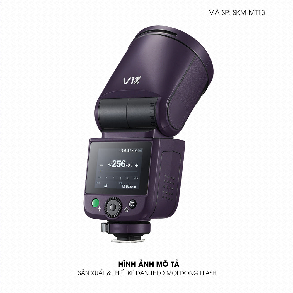 Dán Skin Đèn Flash Đổi Màu Tím Metallic | SKM-MT13