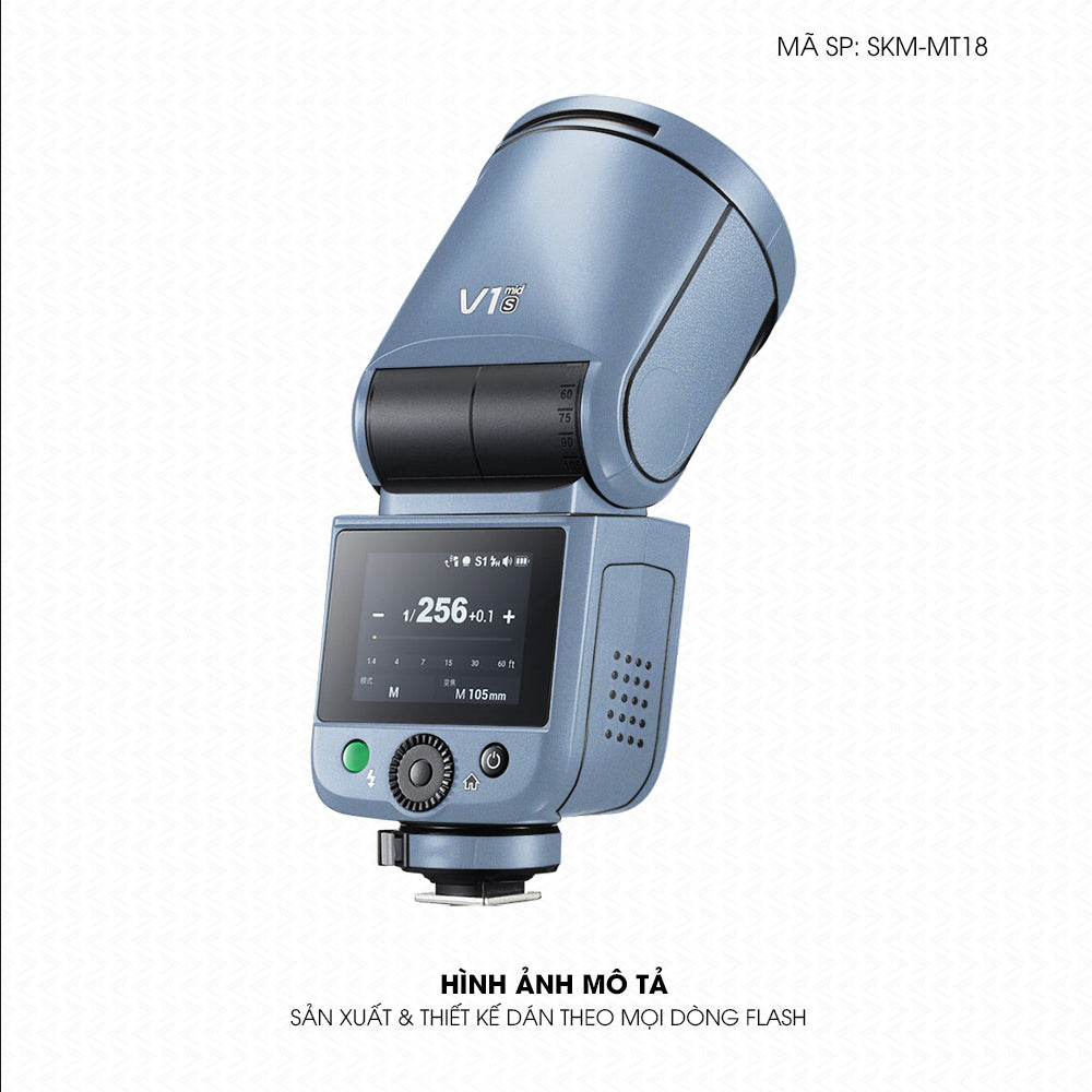 Dán Skin Đèn Flash Đổi Màu Xanh Sierra | SKM-MT18