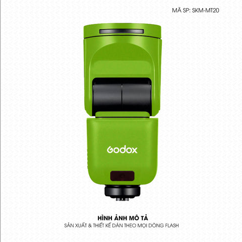 Dán Skin Đèn Flash Đổi Màu Xanh Nõn | SKM-MT20