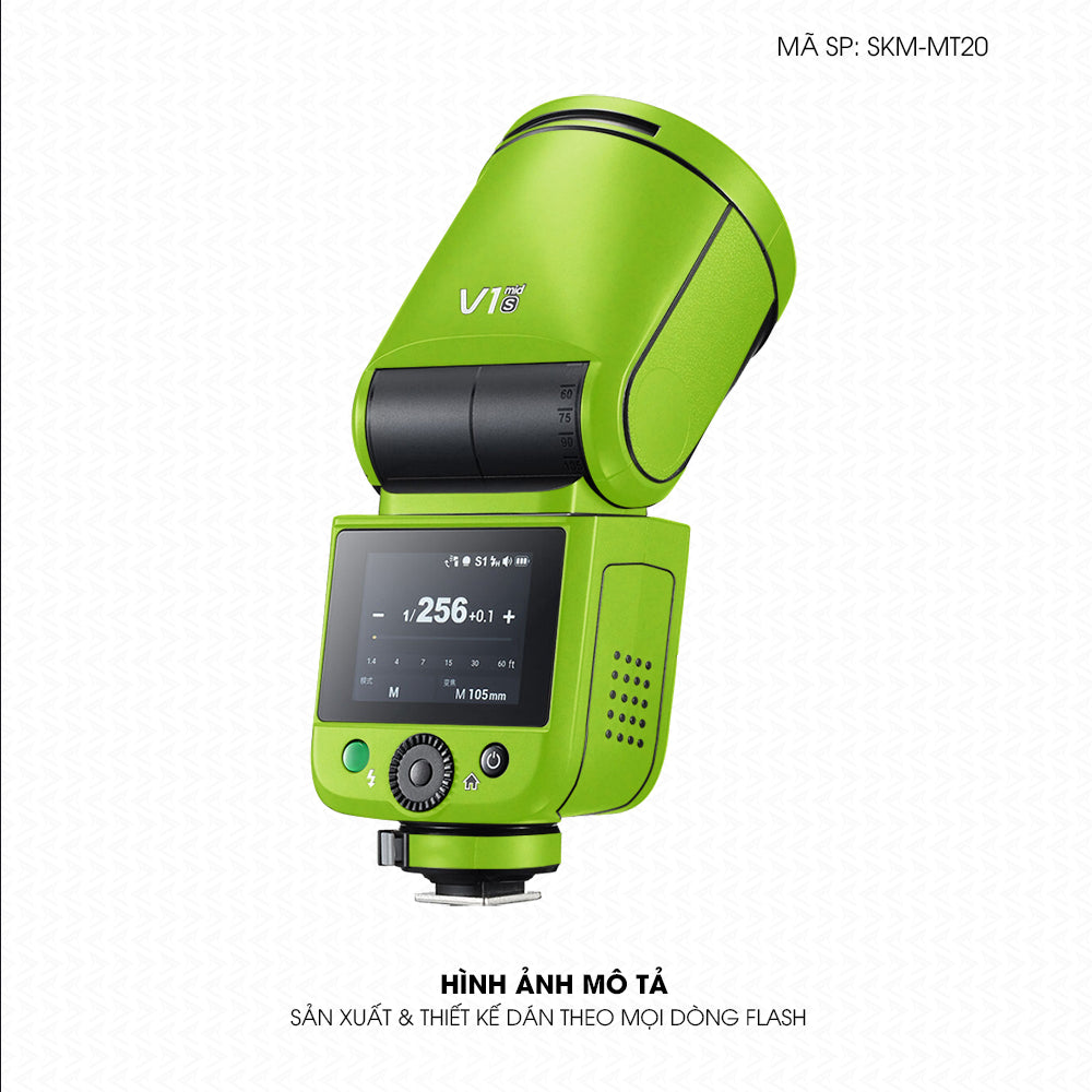 Dán Skin Đèn Flash Đổi Màu Xanh Nõn | SKM-MT20