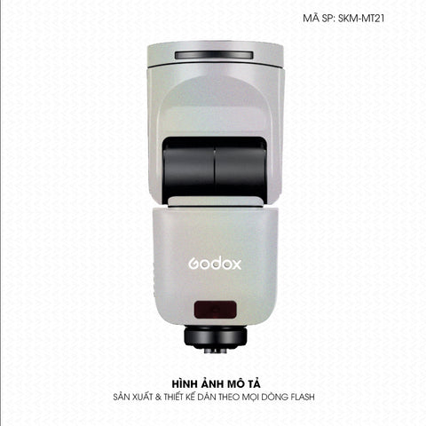 Dán Skin Đèn Flash Đổi Màu Bạc Chuyển Sắc | SKM-MT21