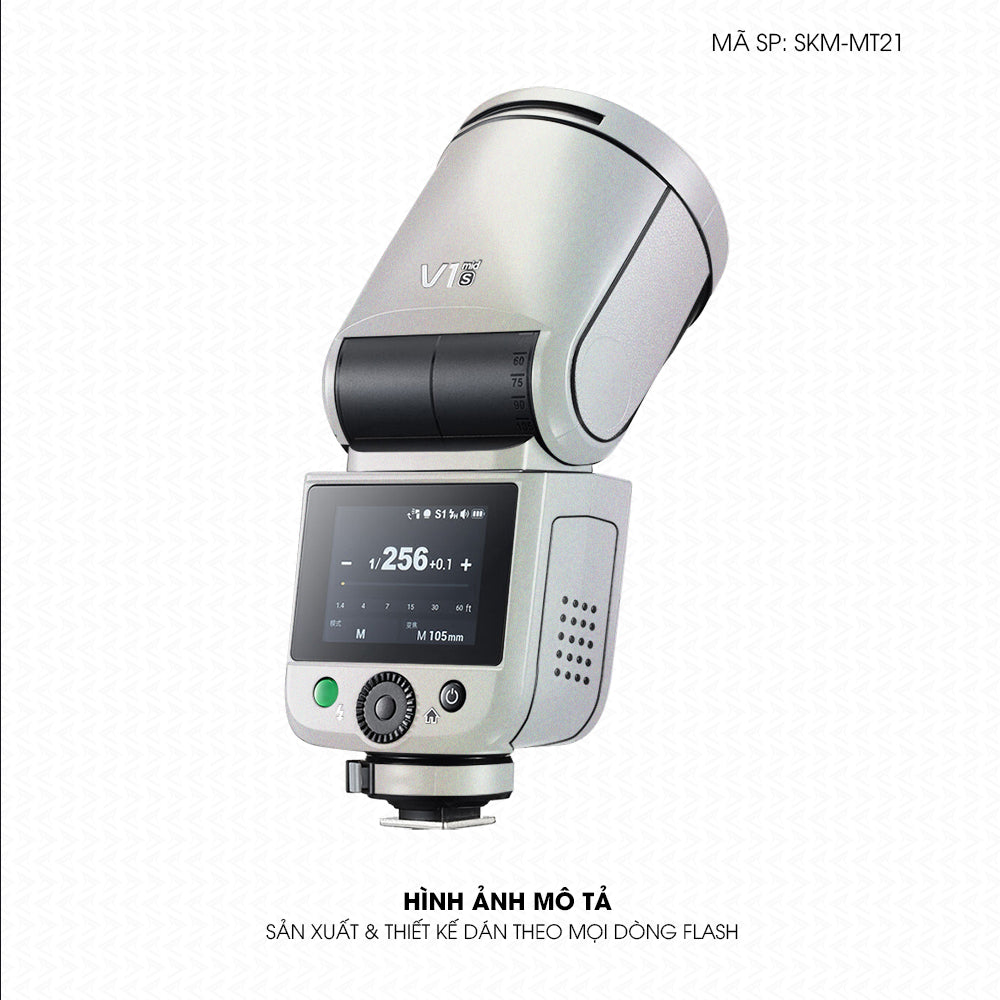 Dán Skin Đèn Flash Đổi Màu Bạc Chuyển Sắc | SKM-MT21