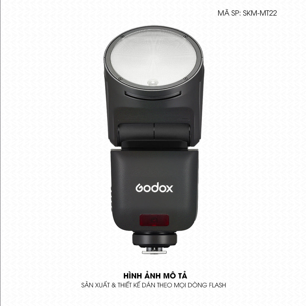 Dán Skin Đèn Flash Đổi Màu Đen Ánh Cầu Vồng | SKM-MT22