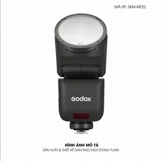 Dán Skin Đèn Flash Đổi Màu Đen Ánh Cầu Vồng | SKM-MT22