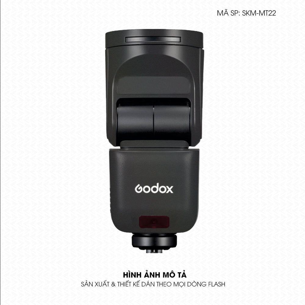 Dán Skin Đèn Flash Đổi Màu Đen Ánh Cầu Vồng | SKM-MT22