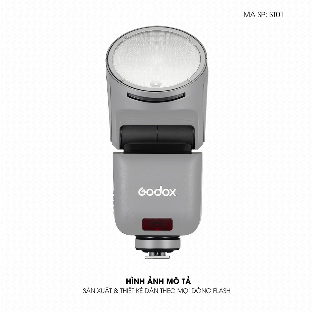 Dán Skin Đèn Flash Đổi Màu Xám Bạc | ST01