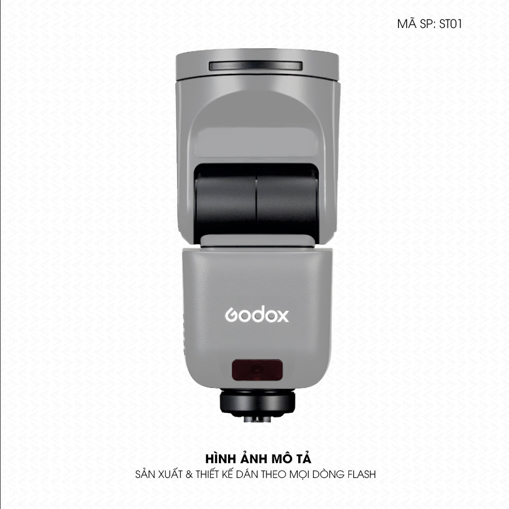 Dán Skin Đèn Flash Đổi Màu Xám Bạc | ST01