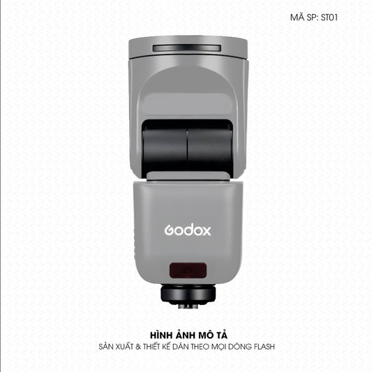 Dán Skin Đèn Flash Đổi Màu Xám Bạc | ST01