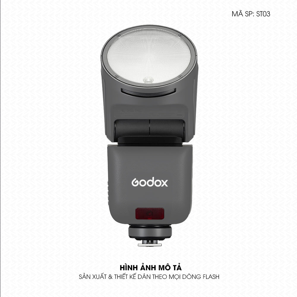 Dán Skin Đèn Flash Đổi Màu Xám | ST03