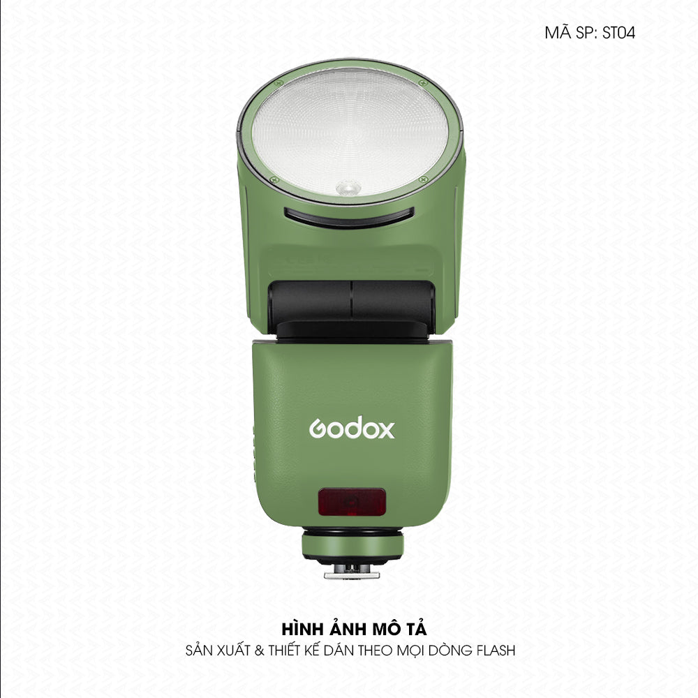 Dán Skin Đèn Flash Đổi Màu Xanh Lá Nhạt | ST04