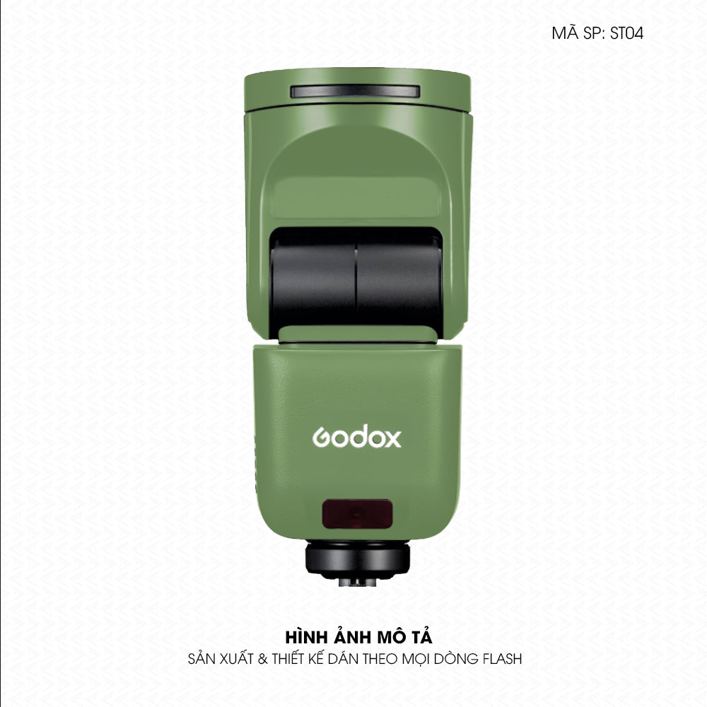 Dán Skin Đèn Flash Đổi Màu Xanh Lá Nhạt | ST04