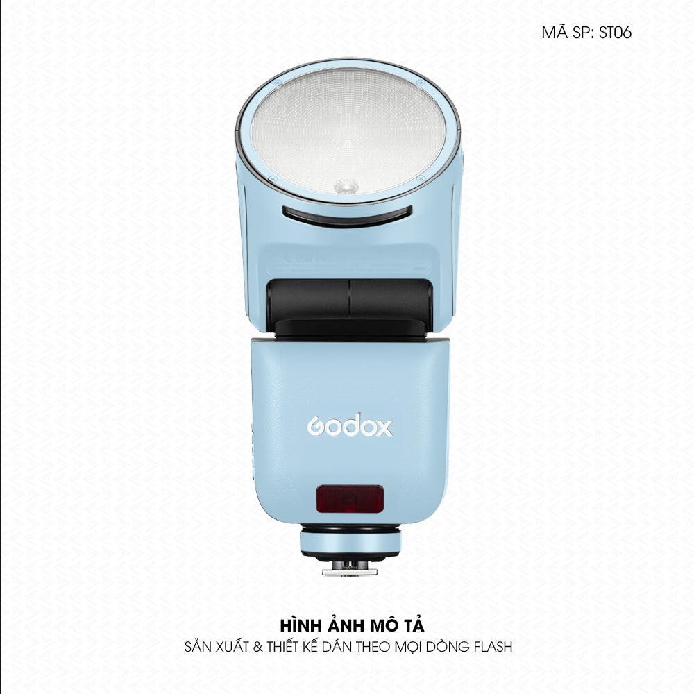 Dán Skin Đèn Flash Đổi Màu Xanh Baby | ST06