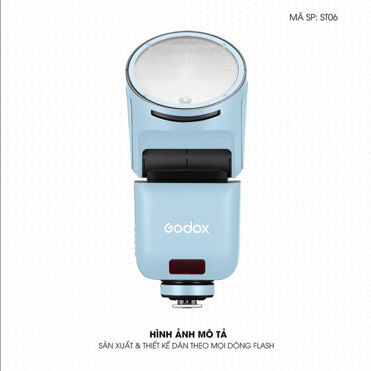 Dán Skin Đèn Flash Đổi Màu Xanh Baby | ST06