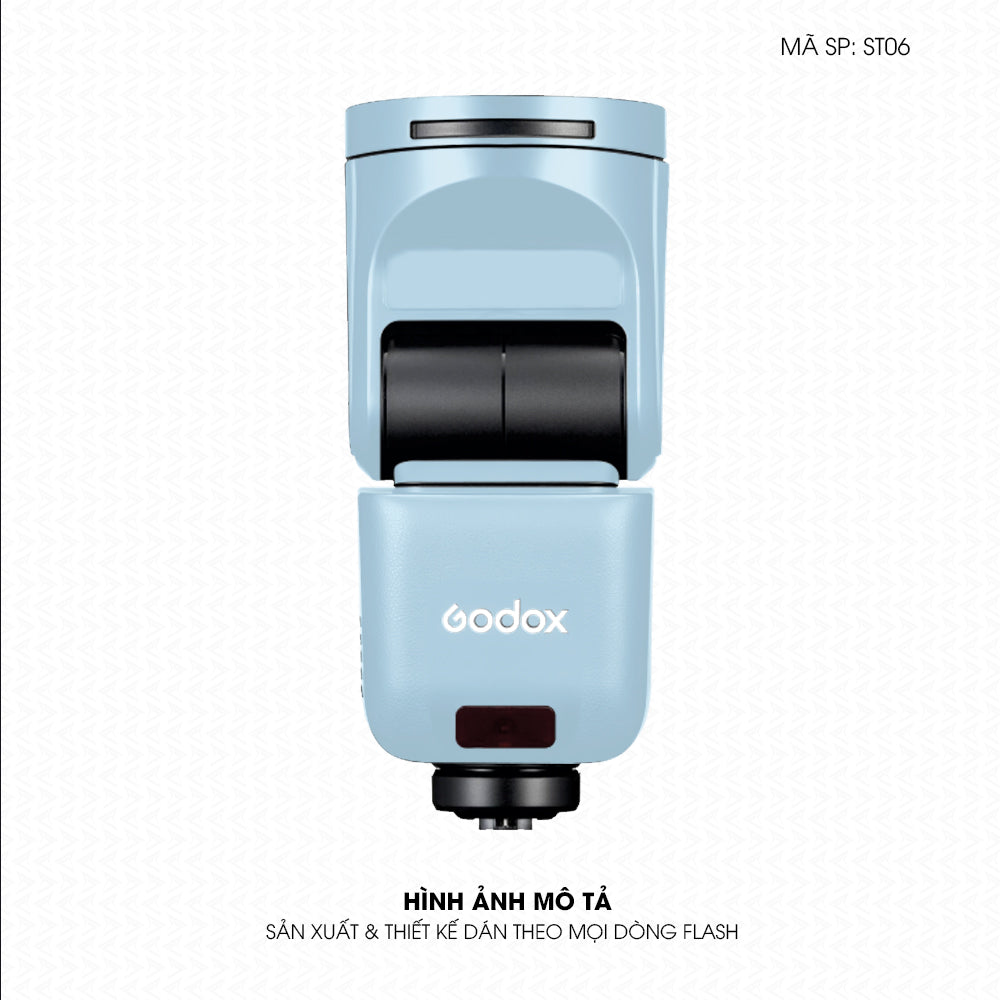 Dán Skin Đèn Flash Đổi Màu Xanh Baby | ST06
