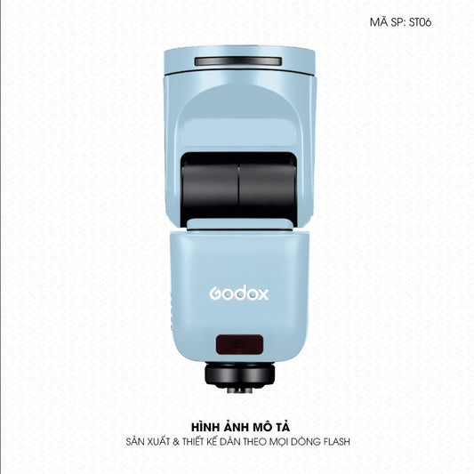 Dán Skin Đèn Flash Đổi Màu Xanh Baby | ST06