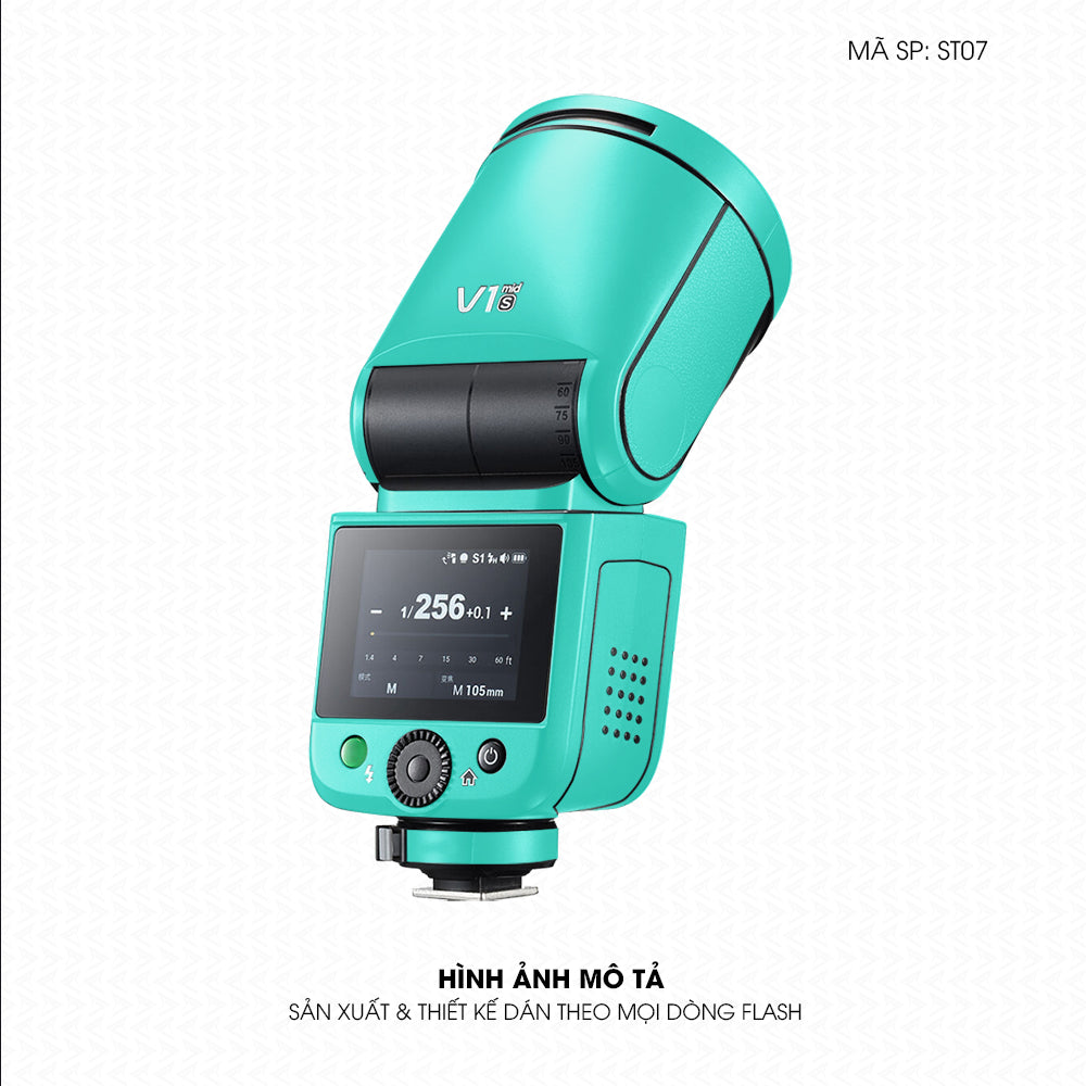 Dán Skin Đèn Flash Đổi Màu Xanh Tiffany | ST07
